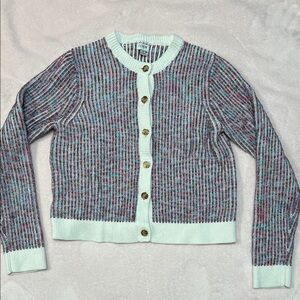 J. Crew Factory Multicolor Button-Up Cardigan